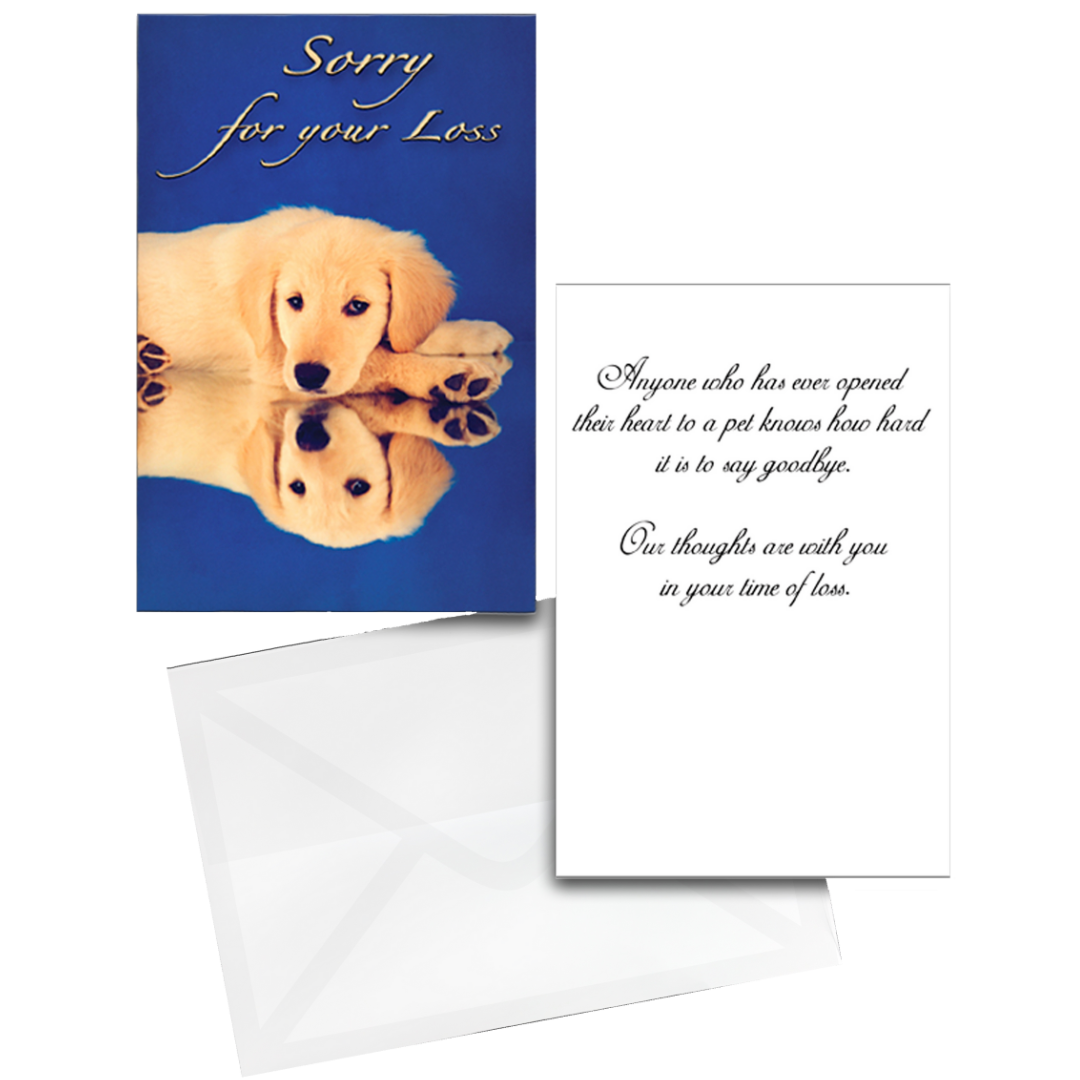 Sorry For Your Loss Golden Design Grievance Card