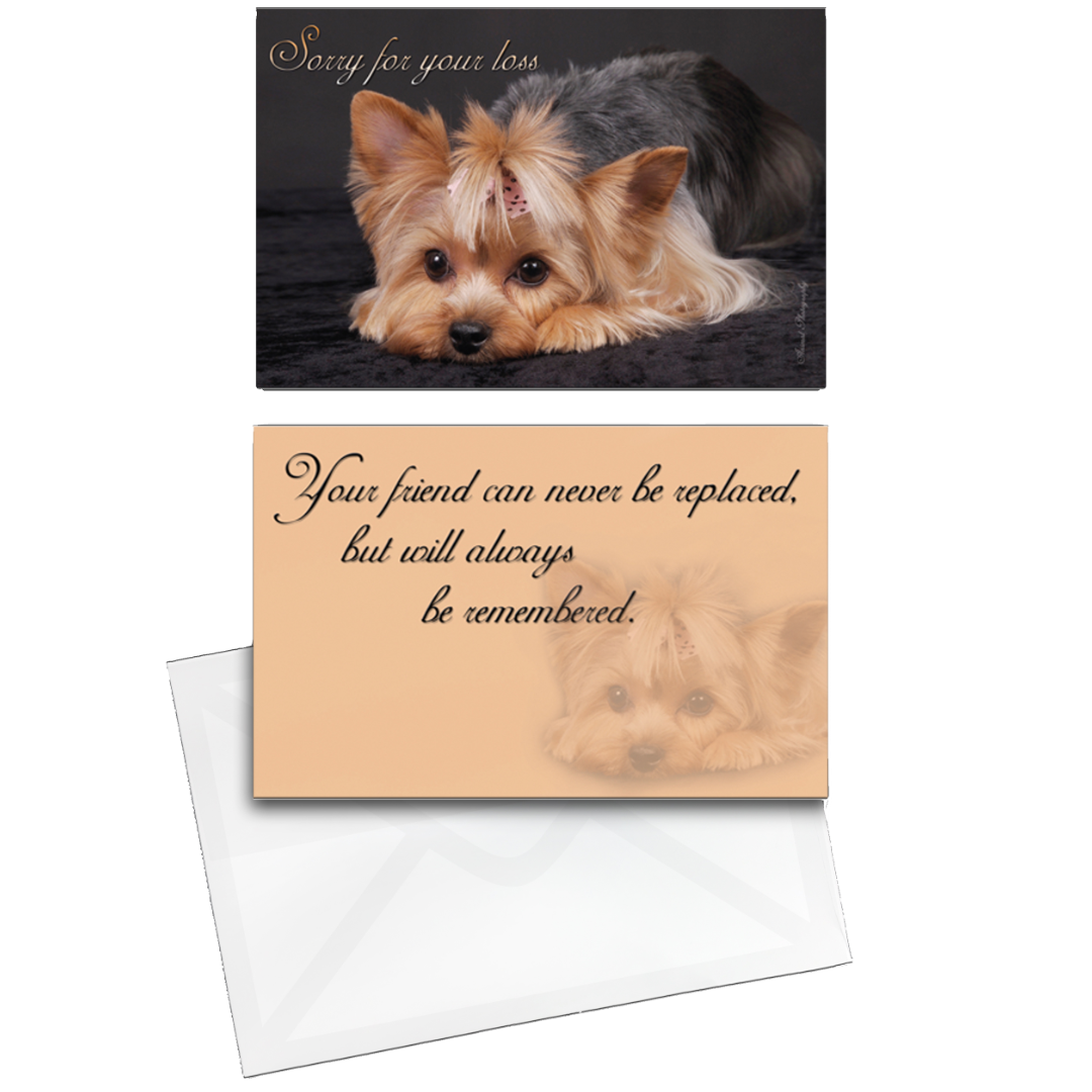 Sorry For Your Loss Yorkie Design Grievance Card