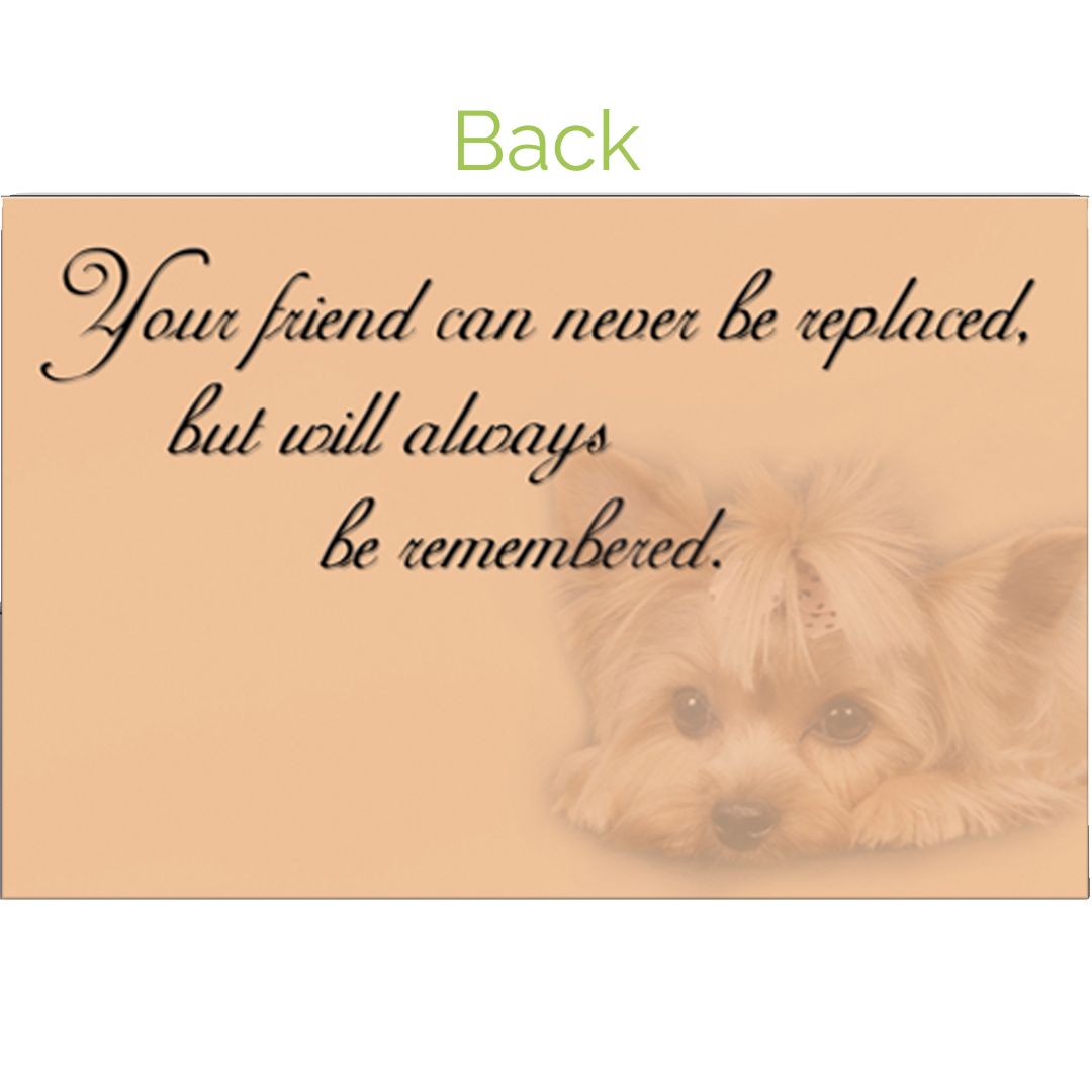 Sorry For Your Loss Yorkie Design Grievance Card